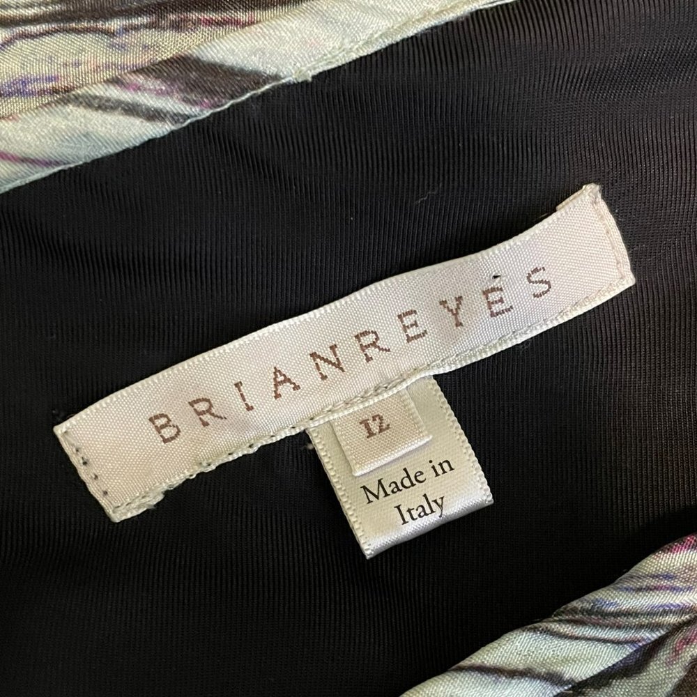 BRIAN REYES 100% SILK ZEBRA DRESS SIZE 12 - Picture 6 of 9